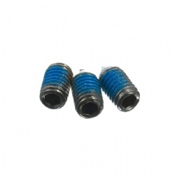 DIN551 stainless steel 304 316 Micro precise self-locking slotted set screw with blue nylon