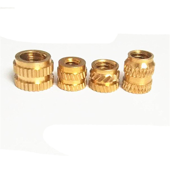 M2 M3 M4 Knurled brass insert embedded nut for plastics injection