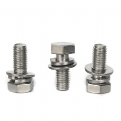 304 Stainless steel M4 M5 M6 Steel Zinc Plated Pan Head Sems Machine Combined Screw with Flat Washer spring washer Sems Screw