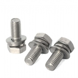 304 Stainless steel M4 M5 M6 Steel Zinc Plated Pan Head Sems Machine Combined Screw with Flat Washer spring washer Sems Screw
